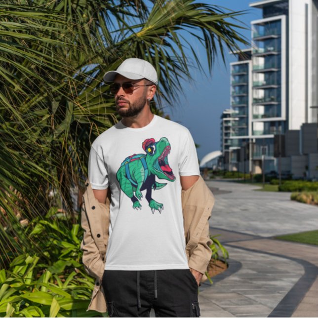 Camiseta Óculos de sol do dinossauro (Criador carregado)