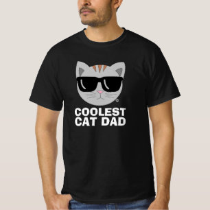 Camiseta Óculos de sol do gato mais fixe do papai gato