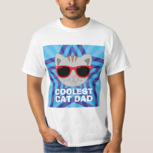 Camiseta Óculos de sol do gato mais fixe do papai gato