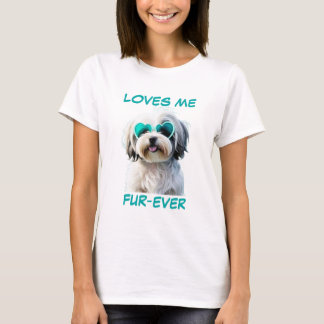 Camiseta Óculos de sol em forma de coração, de Teal Mint, H