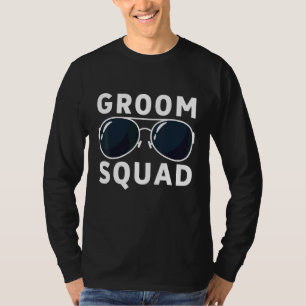 Camiseta Óculos de Sol Esquadrão do Noivo Festa de Solteiro