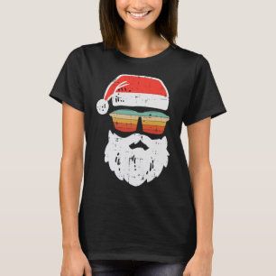 Camiseta Óculos de Sol Face Santa Natal Xmas Homens Mulhere