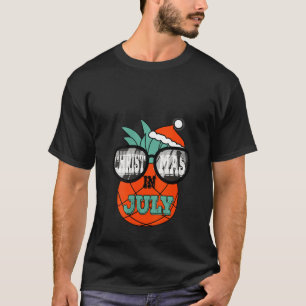 Camiseta Óculos de Sol Femininos Natal em Julho, Abacaxi So