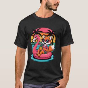 Camiseta Óculos de Sol Fox Praia Férias de Verão Flutuador 