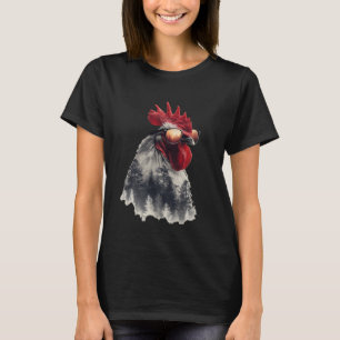 Camiseta Óculos de Sol Frango Galo Frango Galo com Su