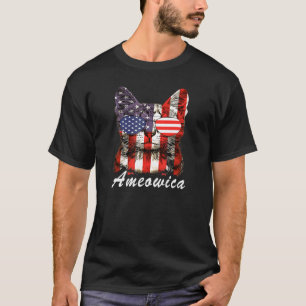 Camiseta Óculos De Sol Gato 4 De Julho Fla Americana Patrió