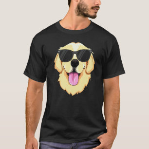 Camiseta Óculos de Sol Golden Retriever Para Crianças Menin