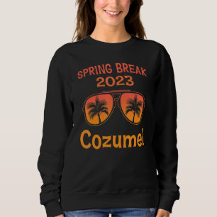 Camiseta Óculos de Sol Gráficos de Férias em Cozumel nas Fé