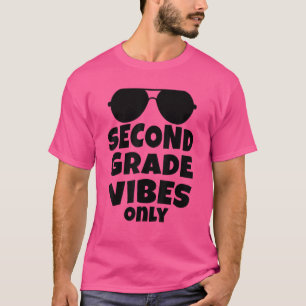 Camiseta Óculos de Sol Kids 2nd Grade Vibes Only 1º Dia da