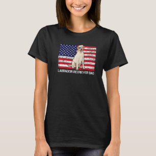 Camiseta Óculos de Sol Labrador Retriever Pai Bandeira Amer
