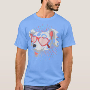 Camiseta Óculos de sol legal Coração Cão-Pão-Pato Proprietá