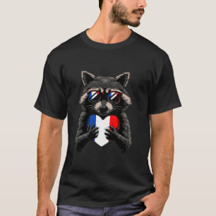 Camiseta Óculos de Sol Lêmure Raízes Francesas Bandeira da
