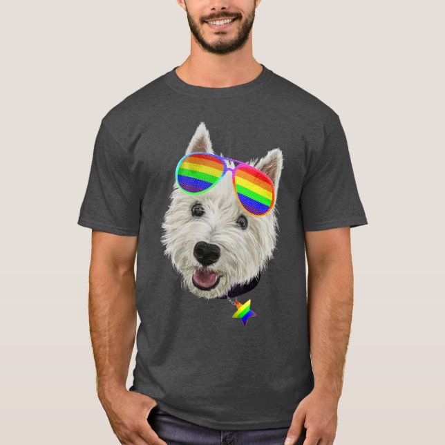 Camiseta Óculos de sol LGBT orgulho gay Westin (Frente)