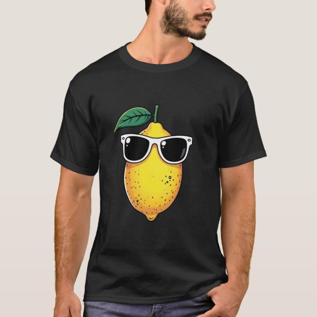 Camiseta Óculos de Sol Limão Divertidos (Frente)