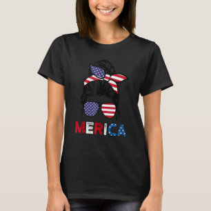 Camiseta Óculos de Sol Merica de 4 de Julho Vida de Mãe Cla