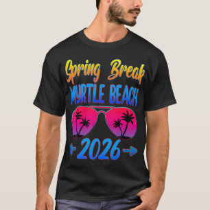 Camiseta Óculos de Sol Myrtle Beach Spring Break 2026 Praia