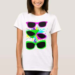 Camiseta Óculos de Sol Neon Vintage Corey Tiger 80s Splatte