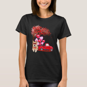 Camiseta Óculos de Sol Norwich Terrier Corações Árvore Cami