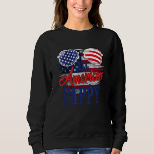 Camiseta Óculos de sol Pappy totalmente americano Bandeira