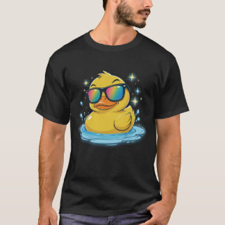 Camiseta Óculos de Sol Pato de Borracha Amarelo Verão Pássa