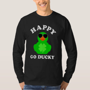 Camiseta Óculos de Sol Pato de Borracha Verde Feliz Pato de