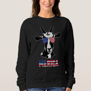 Camiseta Óculos de sol Patriótico Merica Orgulho Bode Bande