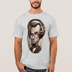 Camiseta Óculos de sol patrióticos de Lincoln de Chillinc