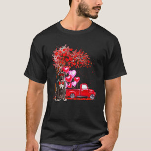 Camiseta Óculos de Sol Pit Bull Engraçado Corações Árvore C