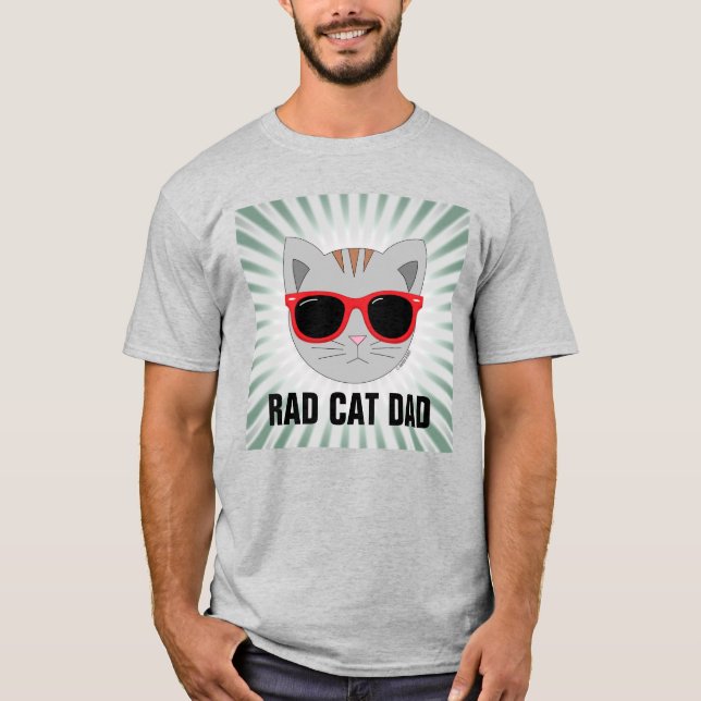 Camiseta Óculos de Sol RAD CAT DAD Gato (Frente)