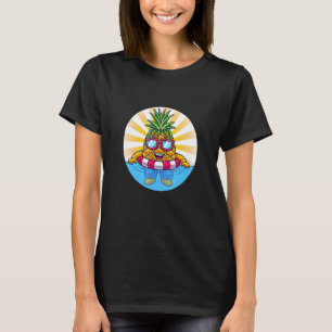 Camiseta Óculos de Sol Retrô Abacaxi Praias Aloha Havaí Ha