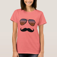 Óculos de sol retro engraçados com bigode