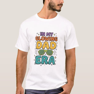 Camiseta Óculos de Sol Retro Era do Pai Brilhante Design de