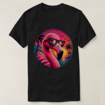 Óculos de Sol Retro Neon Flamingo Pôr do Sol dos A