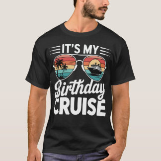 Camiseta Óculos de Sol Retrô para Cruzeiro de Aniversário