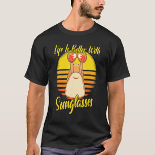 Camiseta Óculos de Sol Retro Pôr do Sol Praia Férias Caraco