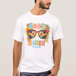 Camiseta Óculos de Sol Salty Beach Club Tropical Sunset