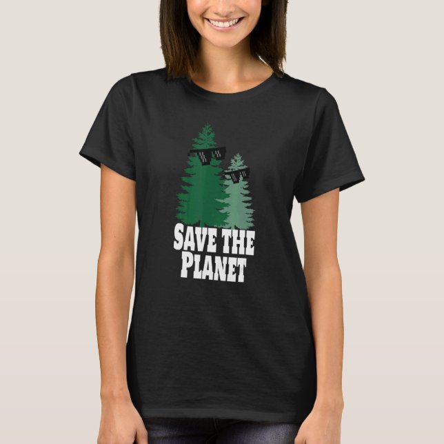 Camiseta Óculos de Sol Save the Planet Trees (Frente)