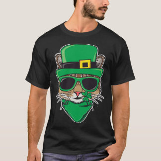 Camiseta Óculos de Sol Shamrock do Dia de São Patrício para