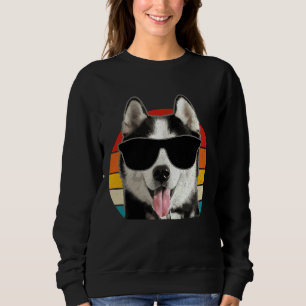 Camiseta Óculos de sol Siberian Husky Engraçado