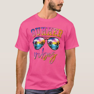 Camiseta Óculos de sol Summer Vibes Hawaii Beach Hello Summ