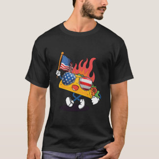 Camiseta Óculos de Sol Taco Bandeira Americana EUA 4 De Jul