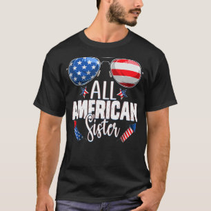Camiseta Óculos De Sol Toda Irmã Americana 4 De Julho Garot