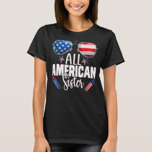Camiseta Óculos De Sol Toda Irmã Americana 4 De Julho Garot