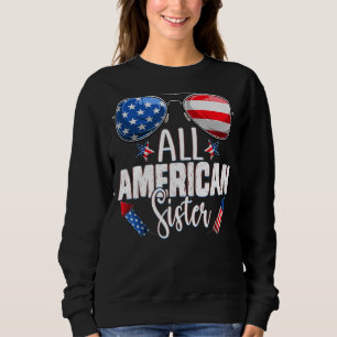 Camiseta Óculos De Sol Toda Irmã Americana 4 De Julho Garot