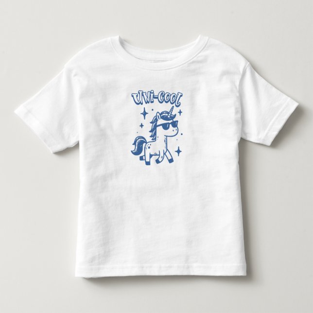Camiseta Óculos de Sol Unicórnio Uni-Cool (Frente)