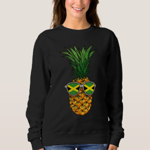 Camiseta Óculos de Sol Verão Bandeira da Jamaica Abacaxi Ja