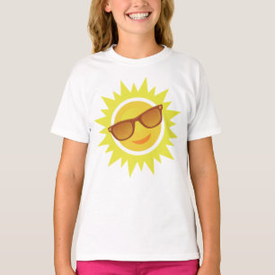 Camiseta Óculos de sol Vestindo sol