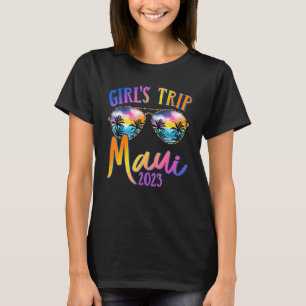 Camiseta Óculos de Sol Viagem de Meninas Maui Havaí 2023 Ve