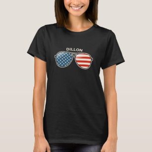 Camiseta Óculos de sol vintage Dillon, CO com bandeira dos
