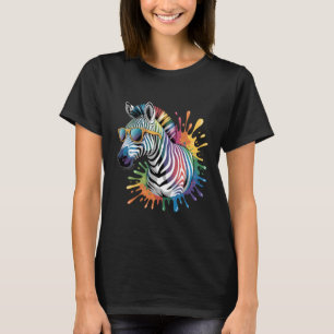 Camiseta Óculos de Sol Zebra Arte Amante de Animais African